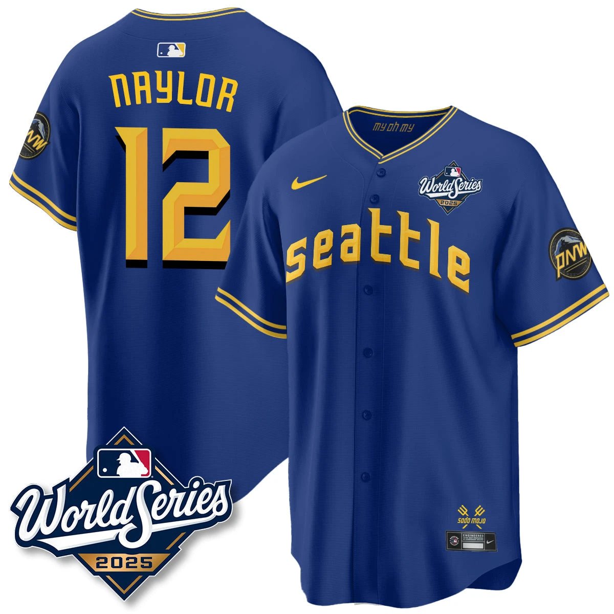 Seattle Mariners 2025 World Series Jersey - All Stitched by Seattle Mariners