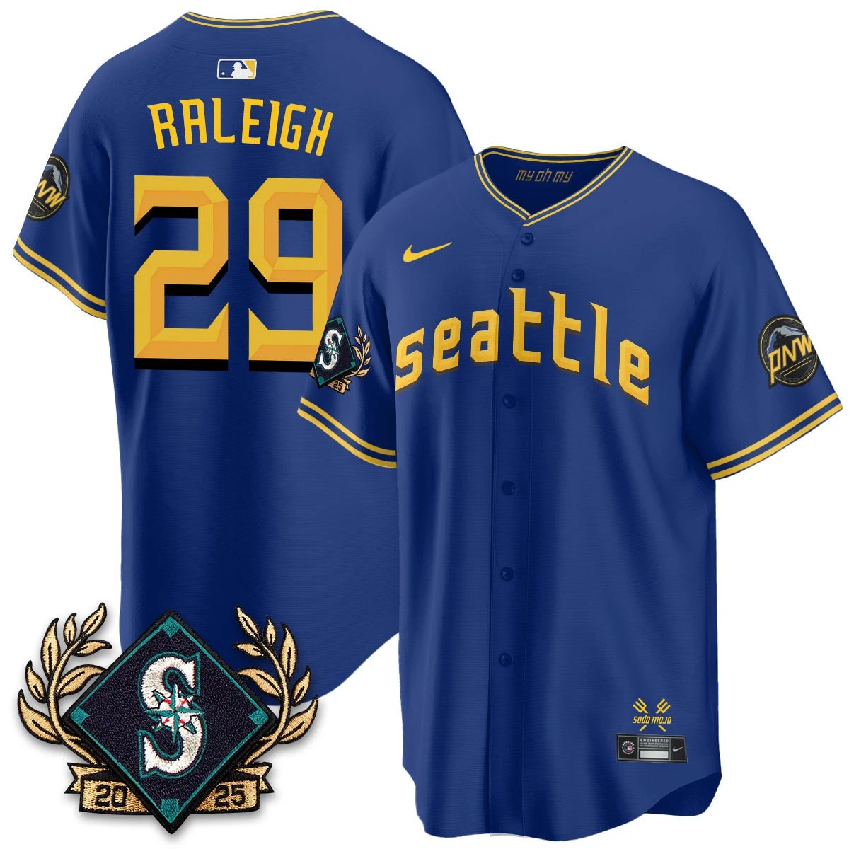 Seattle Mariners 2025 Series Champions Jersey - All Stitched by Seattle Mariners