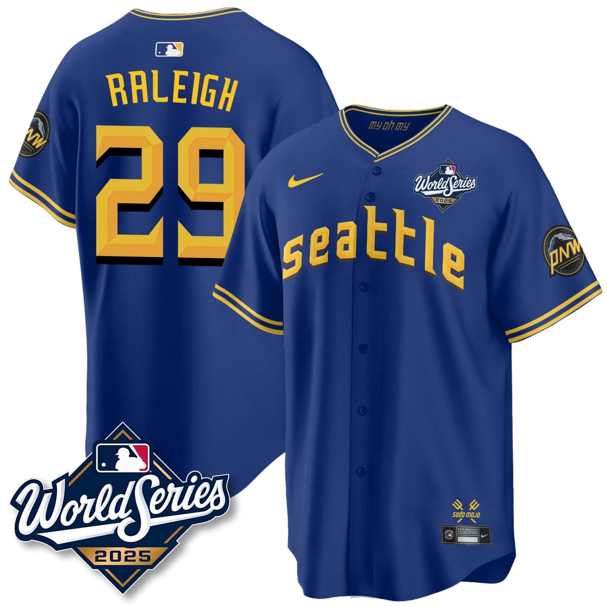 Seattle Mariners 2025 World Series Jersey - All Stitched by Seattle Mariners