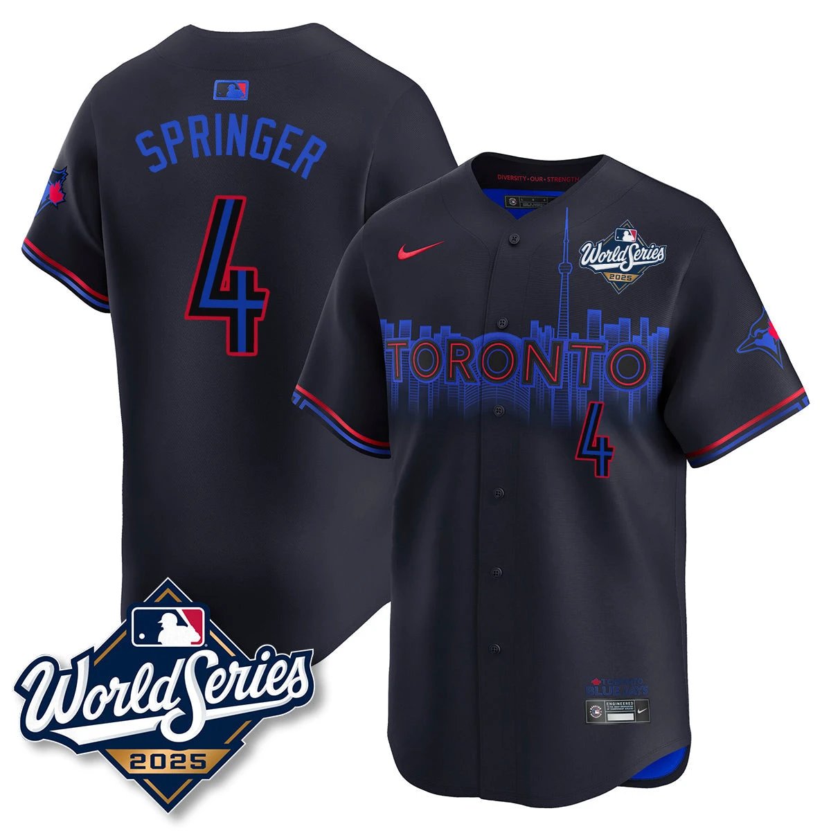 Toronto Blue Jays 2025 World Series Jersey - All Stitched by Toronto Blue Jays