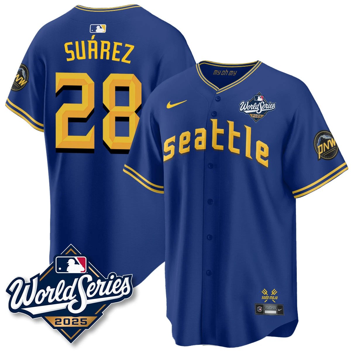 Seattle Mariners 2025 World Series Jersey - All Stitched by Seattle Mariners