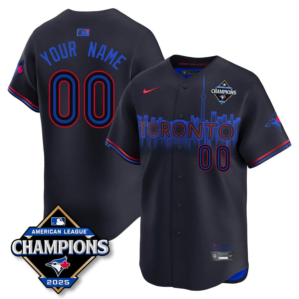 Toronto Blue Jays 2025 American League Champions Jersey - All Stitched by Toronto Blue Jays