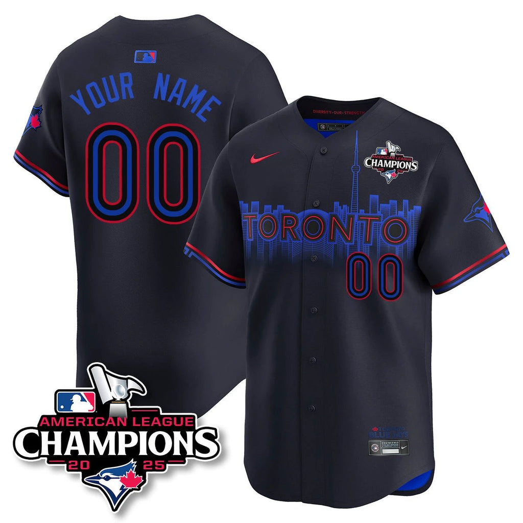 Toronto Blue Jays 2025 American League Champions Jersey - All Stitched by Toronto Blue Jays