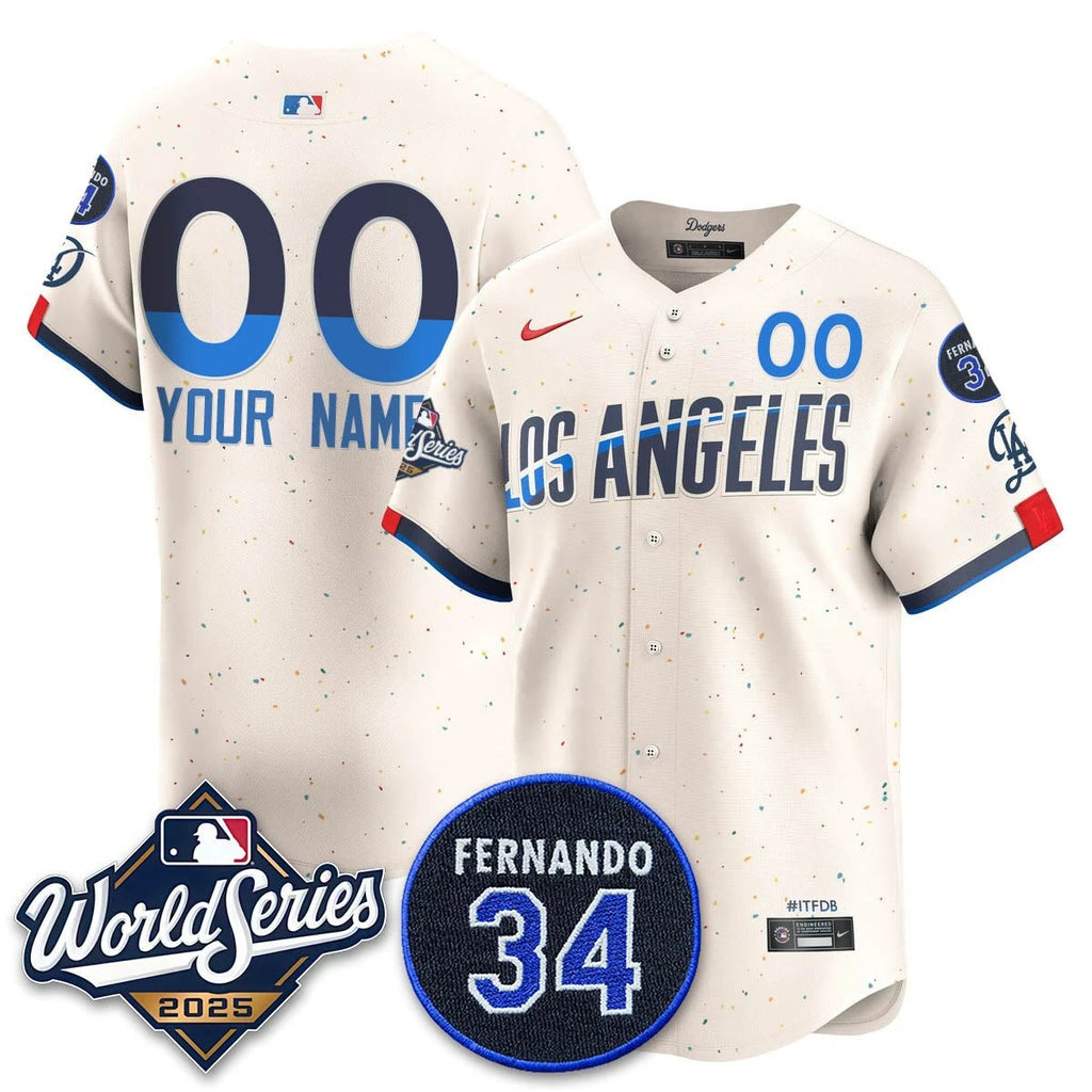 Los Angeles Dodgers 2025 National League Champions Jersey - All Stitched by Los Angeles Dodgers