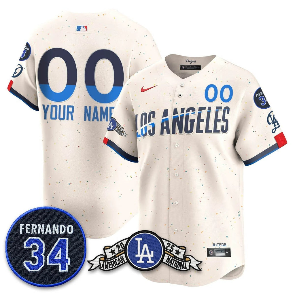 Los Angeles Dodgers 2025 National League Champions Jersey - All Stitched by Los Angeles Dodgers