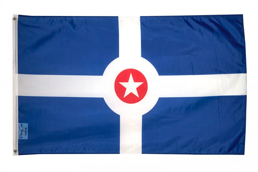 City of Indianapolis Flag Banner 3x5 Feet Indiana Indy IN USA Man Cave by flagsjustdoit
