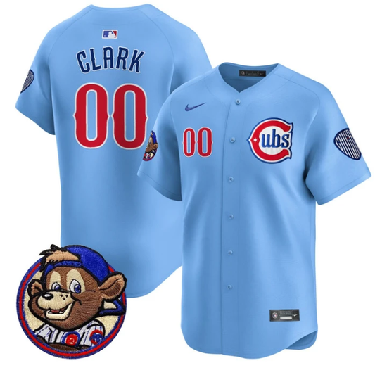 Clark Jersey #00 Chicago Cubs Clark Patch Vapor Premier Limited Stitched Blue by My Store