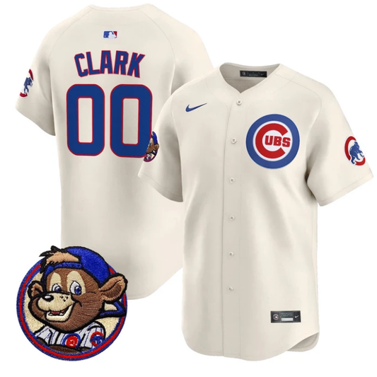 Clark Jersey #00 Chicago Cubs Clark Patch Vapor Premier Limited Stitched Cream by My Store