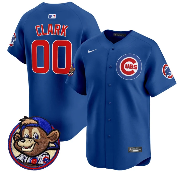 Clark Jersey #00 Chicago Cubs Clark Patch Vapor Premier Limited Stitched Royal by My Store
