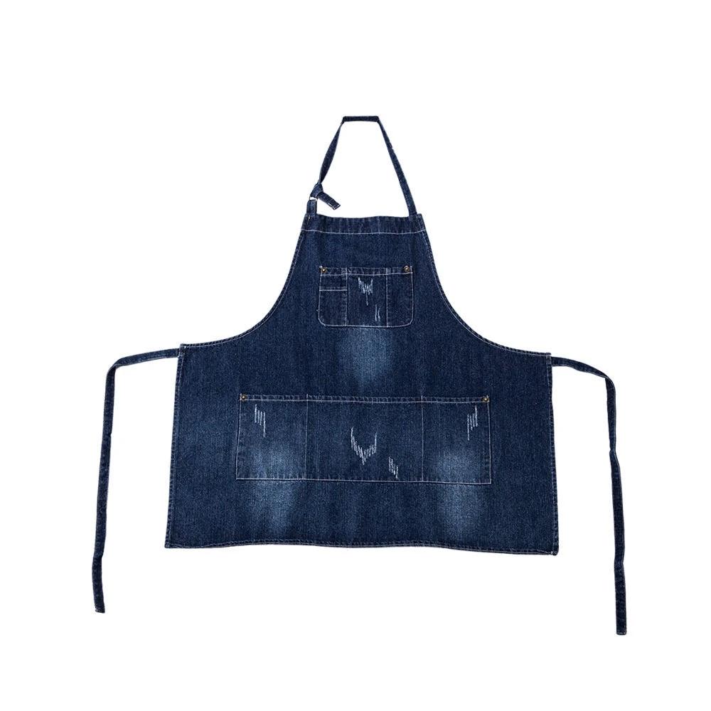 Classic Blue Denim Pocket Apron by Casa & Beyond