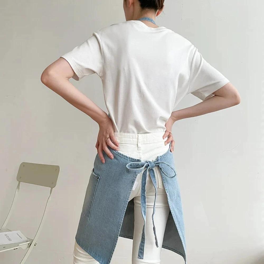 Classic Blue Denim Pocket Apron by Casa & Beyond