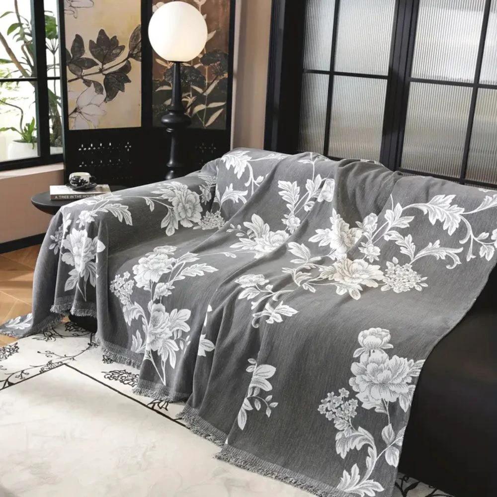 Classic Fleur Jacquard Sofa Cover by Casa & Beyond