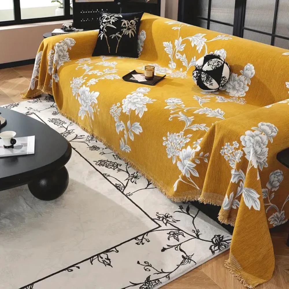 Classic Fleur Jacquard Sofa Cover by Casa & Beyond