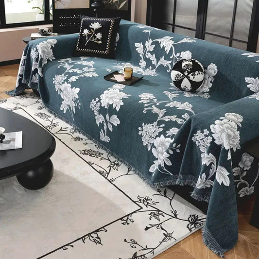 Classic Fleur Jacquard Sofa Cover by Casa & Beyond