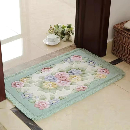Classic Floral Bloom Bath Mat by Casa & Beyond