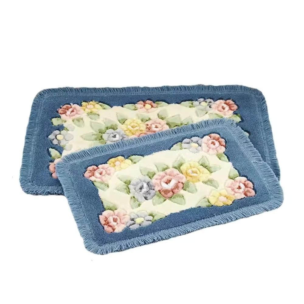 Classic Floral Bloom Bath Mat by Casa & Beyond
