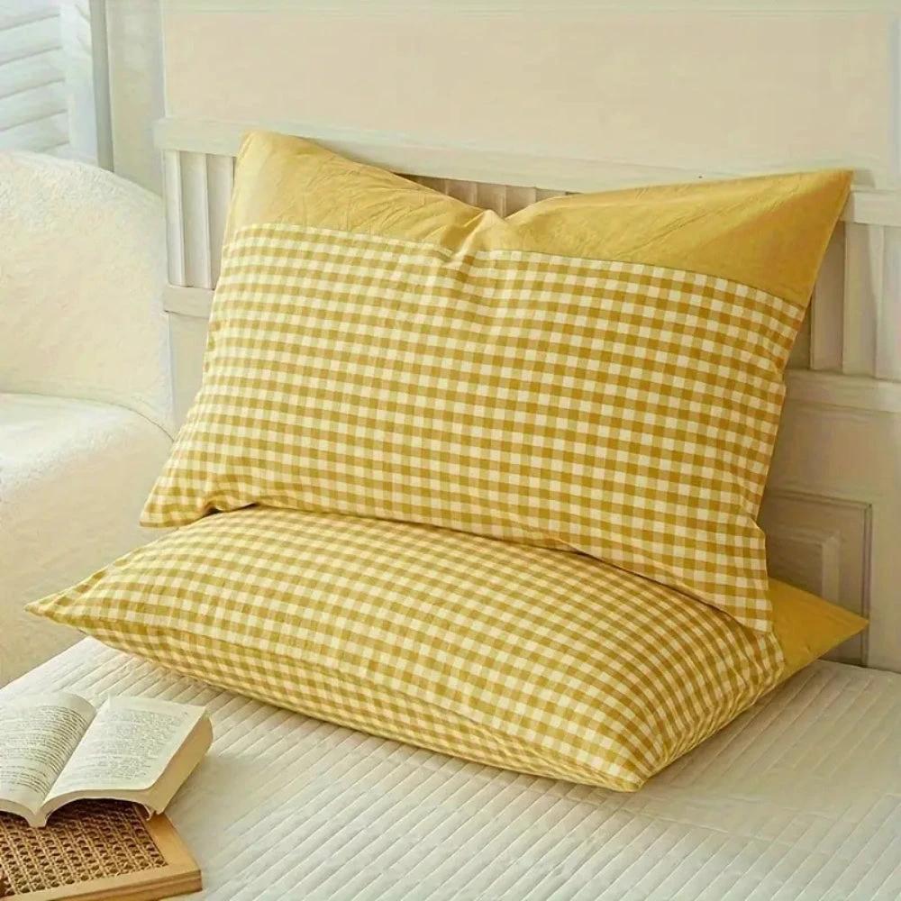 Classic Gingham Soft Pillow Case by Casa & Beyond