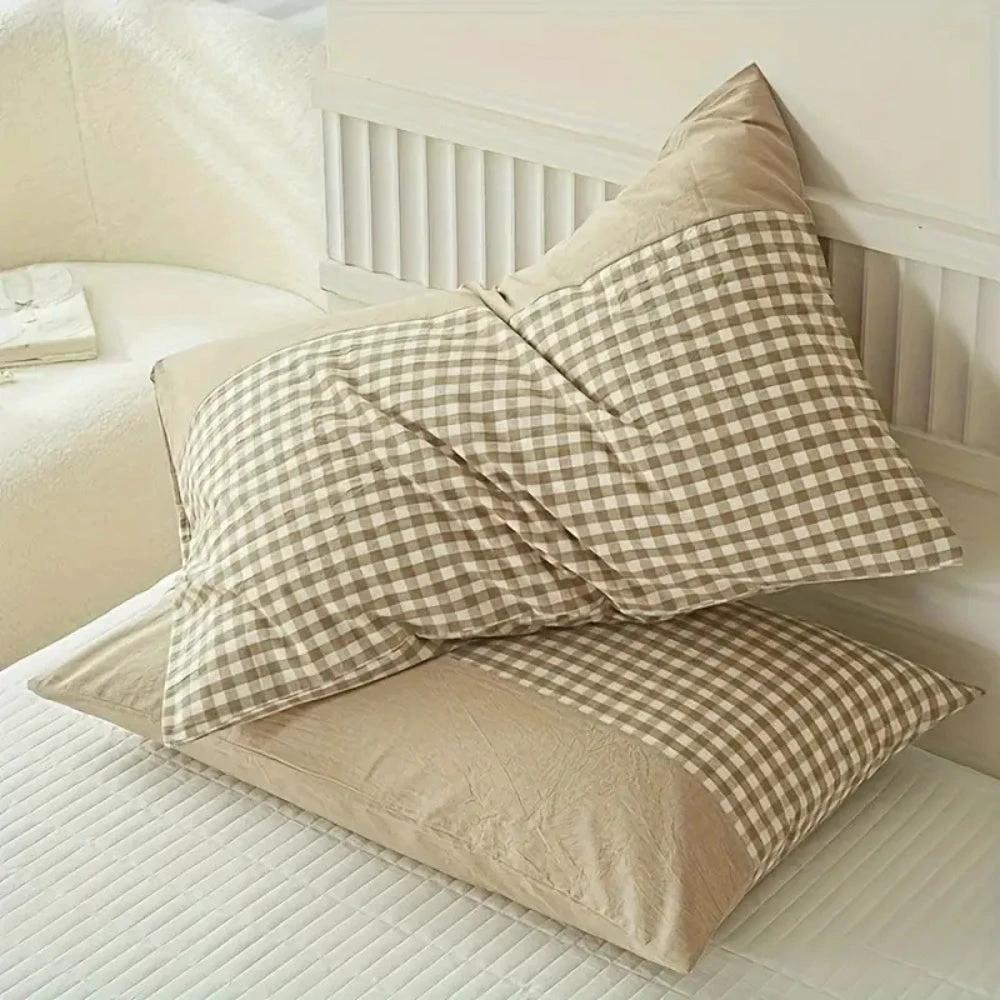 Classic Gingham Soft Pillow Case by Casa & Beyond