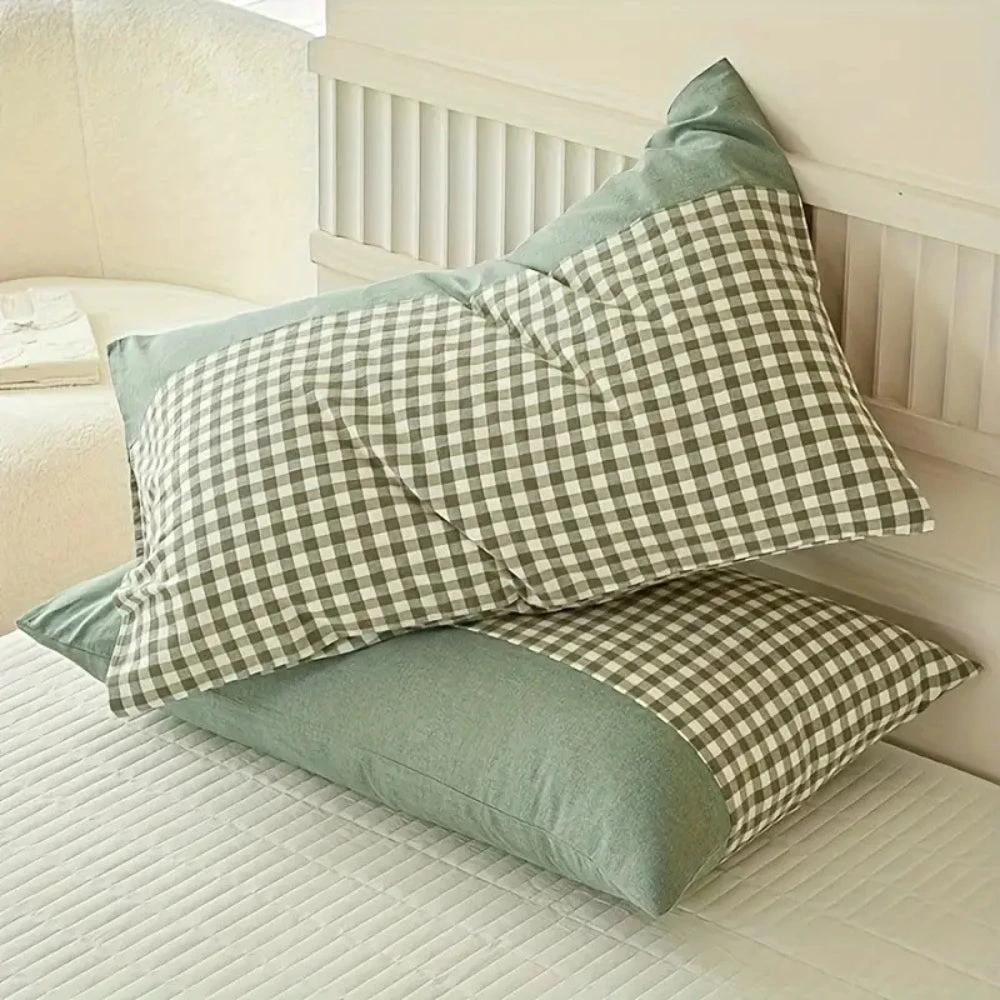 Classic Gingham Soft Pillow Case by Casa & Beyond