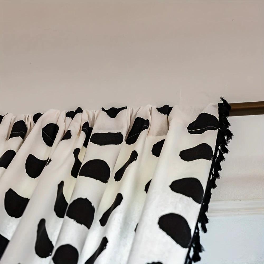 Chic Polka Dot Tassel Window Curtain by Casa & Beyond