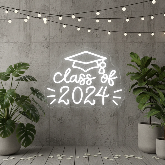 Class of 2025 Hat LED Neon Sign Grad Prom Party Decor Sign by Neonchics