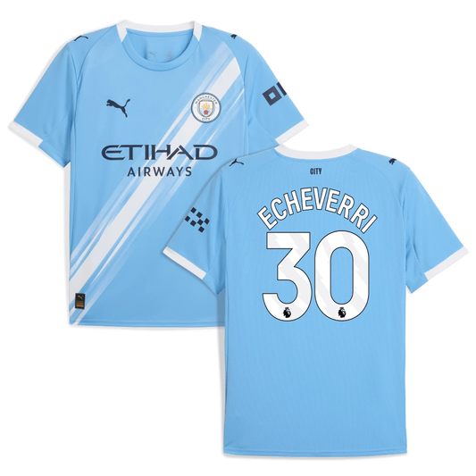 Claudio Echeverri 30 Manchester City 2025-26 Home Men Jersey – Sky Blue by Soccer Jersey