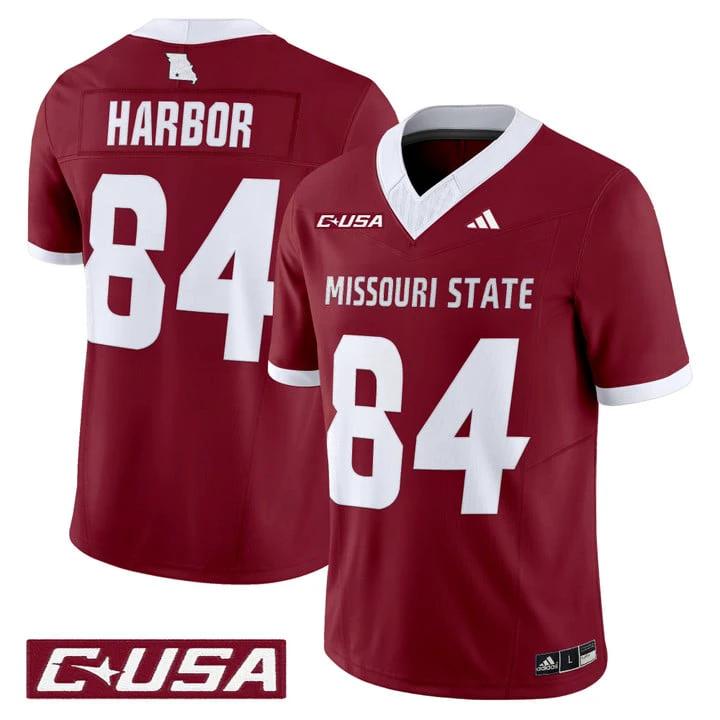 Clay Harbor Jersey #84 Missouri State Bears 2025 Limited Stitched by My Store NCAA Football Jerseys