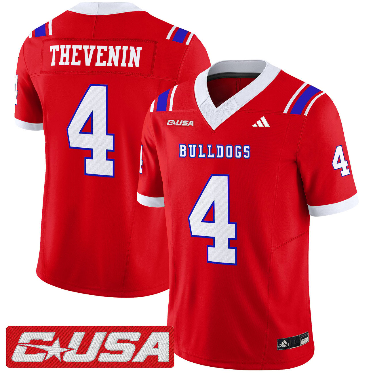 Clay Thevenin Jersey #4 Louisiana Tech Bulldogs 2025 Limited Stitched by My Store NCAA Football Jerseys