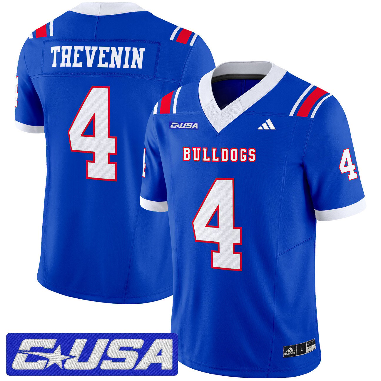 Clay Thevenin Jersey #4 Louisiana Tech Bulldogs 2025 Limited Stitched by My Store NCAA Football Jerseys
