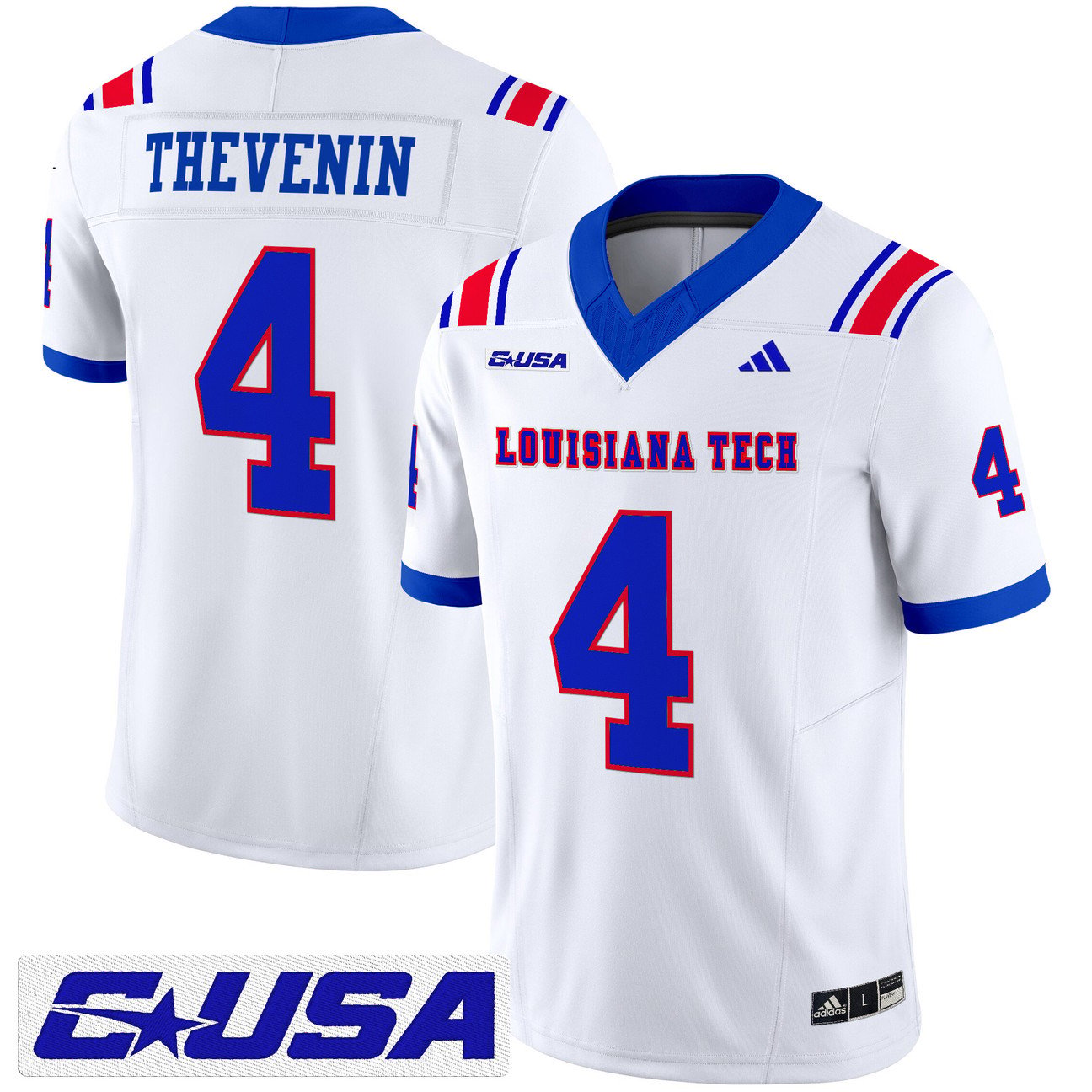 Clay Thevenin Jersey #4 Louisiana Tech Bulldogs 2025 Limited Stitched by My Store NCAA Football Jerseys