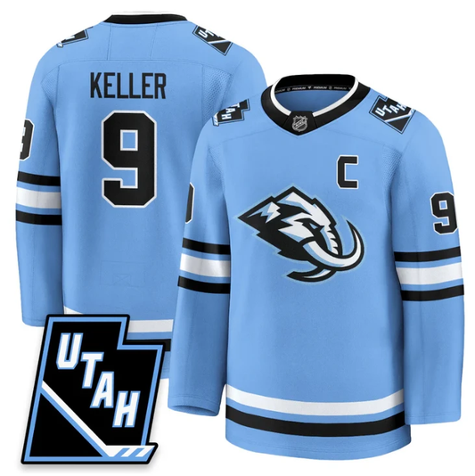 Clayton Keller Jersey #9 Utah Hockey Mammoth 2025 Limited All Stitched Blue by Hockey David