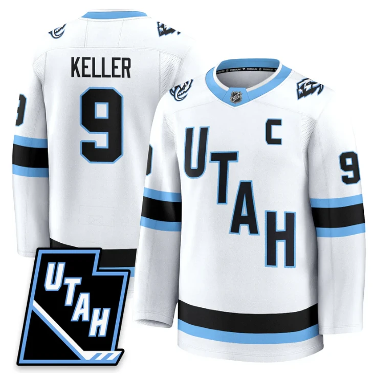 Clayton Keller Jersey #9 Utah Hockey Mammoth 2025 Limited All Stitched White by Hockey David