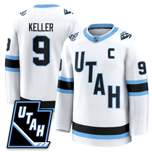 Clayton Keller Jersey #9 Utah Hockey Mammoth 2025 Limited All Stitched White by Hockey David