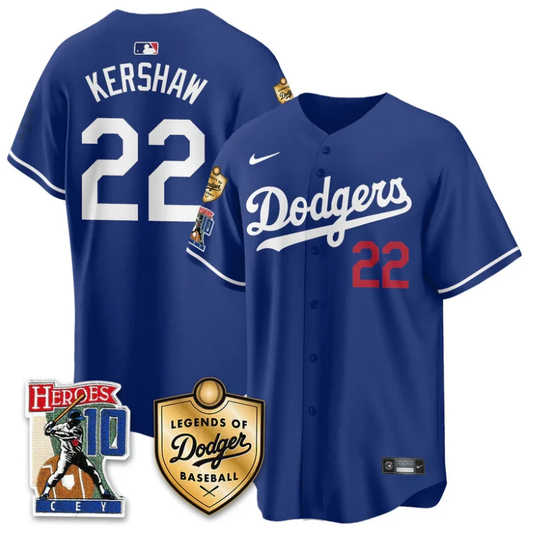 Clayton Kershaw Jersey #22 Dodgers Ron Cey Legends Of Dodgers Baseball Royal by My Store