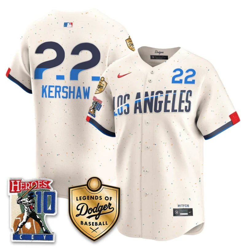 Clayton Kershaw Jersey #22 Dodgers Ron Cey Legends Of Dodgers City Connect by My Store