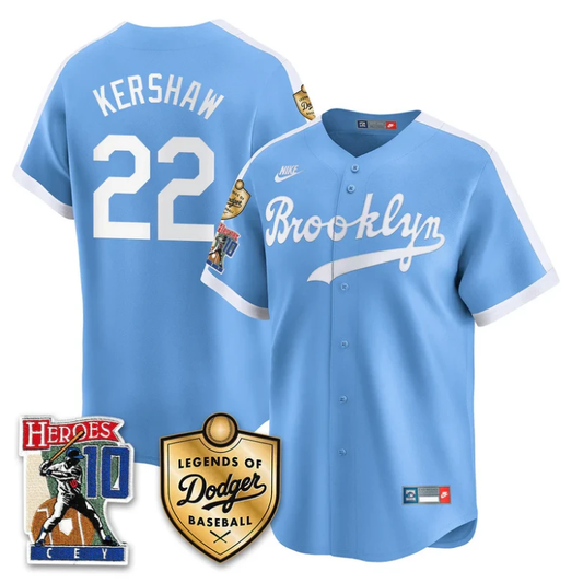Clayton Kershaw Jersey #22 Dodgers Ron Cey Legends Of Dodgers Throwback Royal by My Store