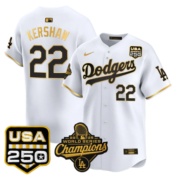 Clayton Kershaw Jersey #22 Dodgers 2025 World Series Champions 250 USA Stittched by My Store