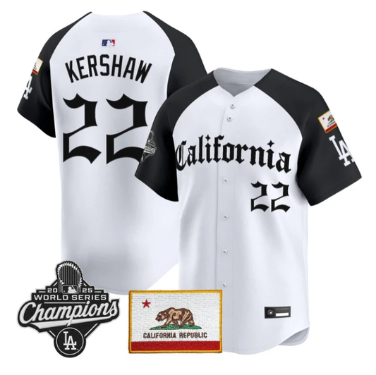 Clayton Kershaw Jersey #22 Dodgers California Gothic Edition Stitched by My Store