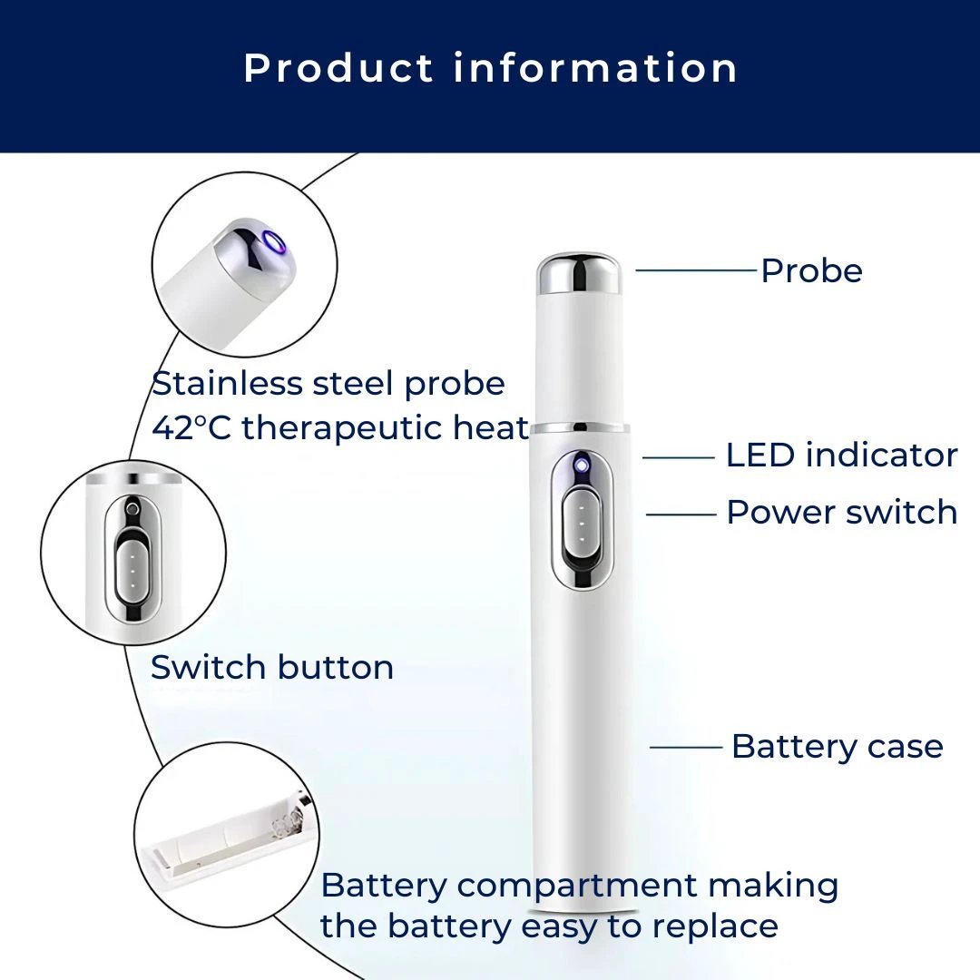 ClearGlow Blue Light Skin Therapy Pen | Acne Treatment - Anti-inflammatory - Non-invasive Solution - Clearer Skin - Blemish Reduction Bowlift by Bowlift