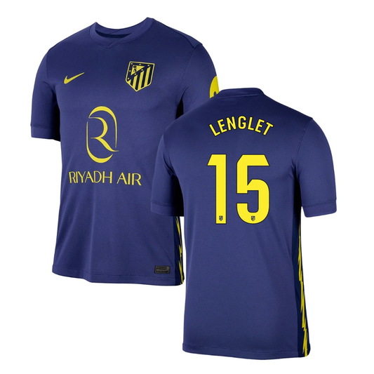 Clément Lenglet 15 Atlético de Madrid 2025-26 Away Match Jersey – Navy by Soccer Jersey