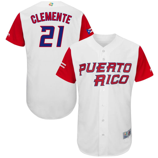 Clemente #21 Puerto Rico Movie Baseball Jersey Grey by My Store