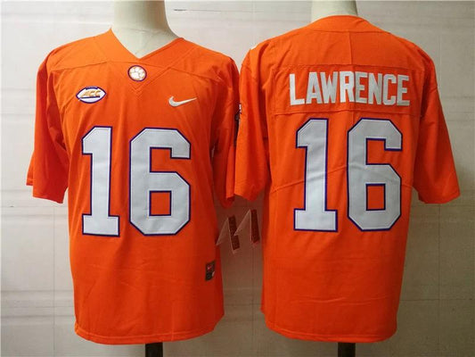 Clemson Tigers #16 Trevor Lawrence College Football Jersey Orange by My Store