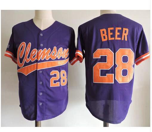 Clemson Tigers #28 Seth Beer Movie Baseball Jersey by My Store