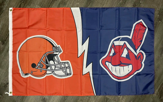 Cleveland Browns Indians Flag 3x5 ft Sports Banner Man-Cave Garage New by flagsjustdoit