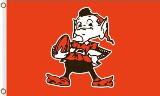 Cleveland Browns National Football Logo Flag 3X5 Ft Polyester Banner USA 90x150cm by flagsjustdoit