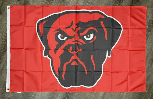 Cleveland Browns Retro Logo Flag 3x5 Sports Orange Banner Man-Cave Garage Bar by flagsjustdoit