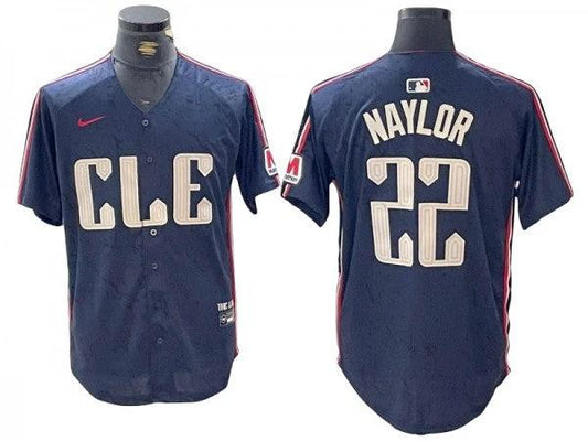 Cleveland Guardians #22 Josh Naylor Navy 2024 City Connect Limited Jersey by My Store