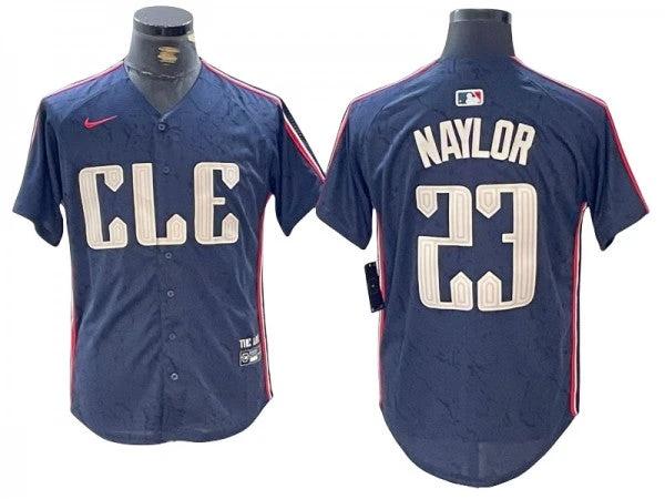 Cleveland Guardians #23 Bo Naylor Navy 2024 City Connect Limited Jersey by My Store