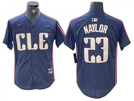 Cleveland Guardians #23 Bo Naylor Navy 2024 City Connect Limited Jersey by My Store