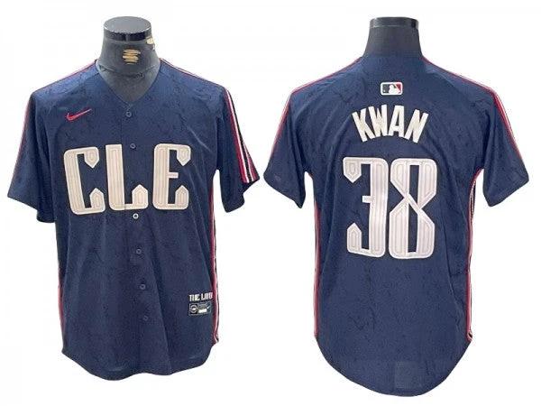 Cleveland Guardians #38 Steven Kwan Navy 2024 City Connect Limited Jersey by My Store